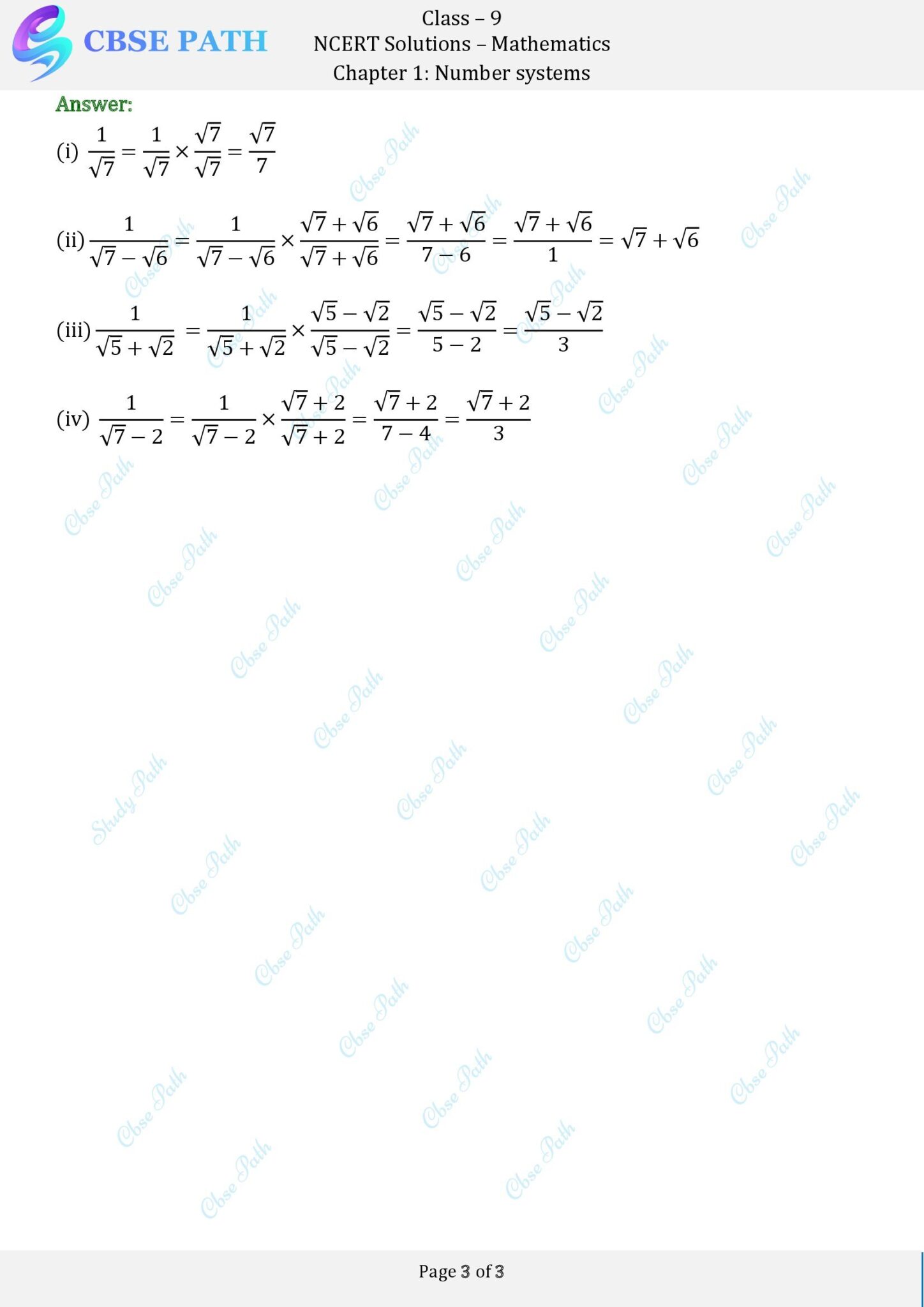 class 9 mental maths solutions 2024 chapter 1