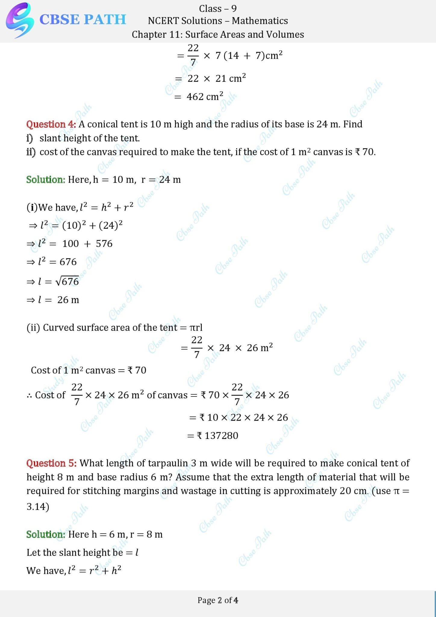 Ncert solutions for class 9 maths exercise 11 1 surface areas and