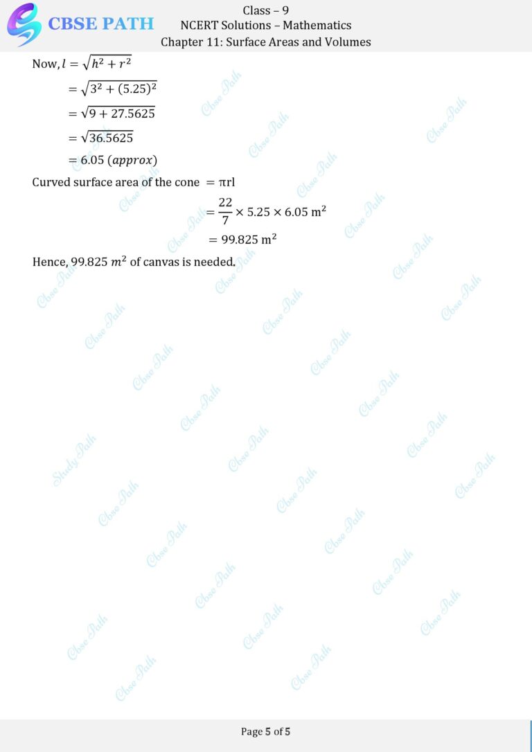 Ncert solutions for class 9 maths exercise 11 3 surface areas and