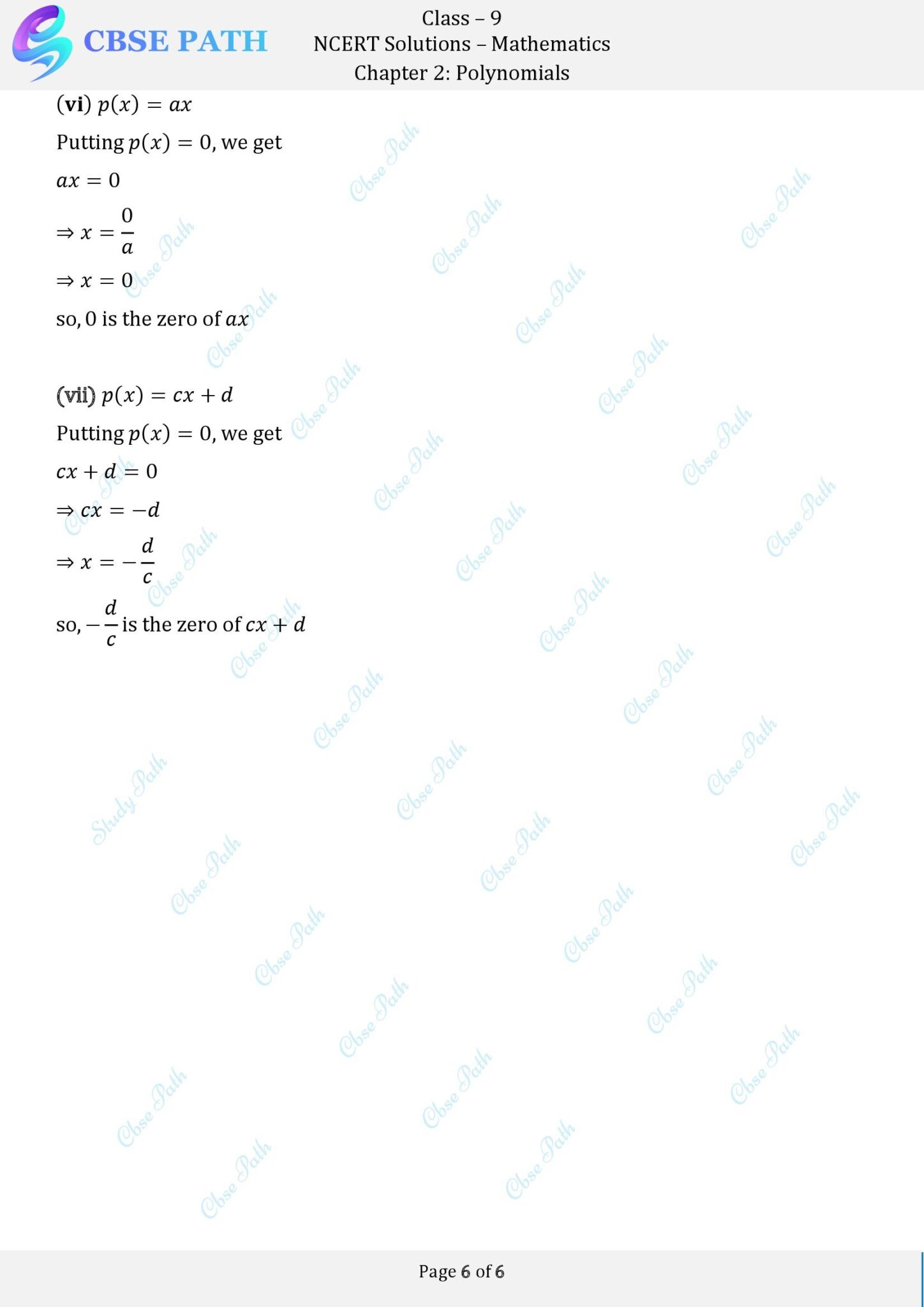 NCERT Solutions for Class 9 Maths Exercise 2.2 Polynomials (2024-25 ...
