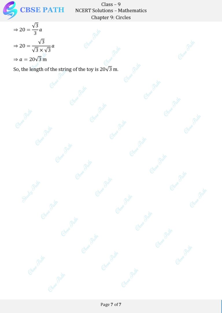 ncert class 9 maths question paper with solutions 2024 pdf