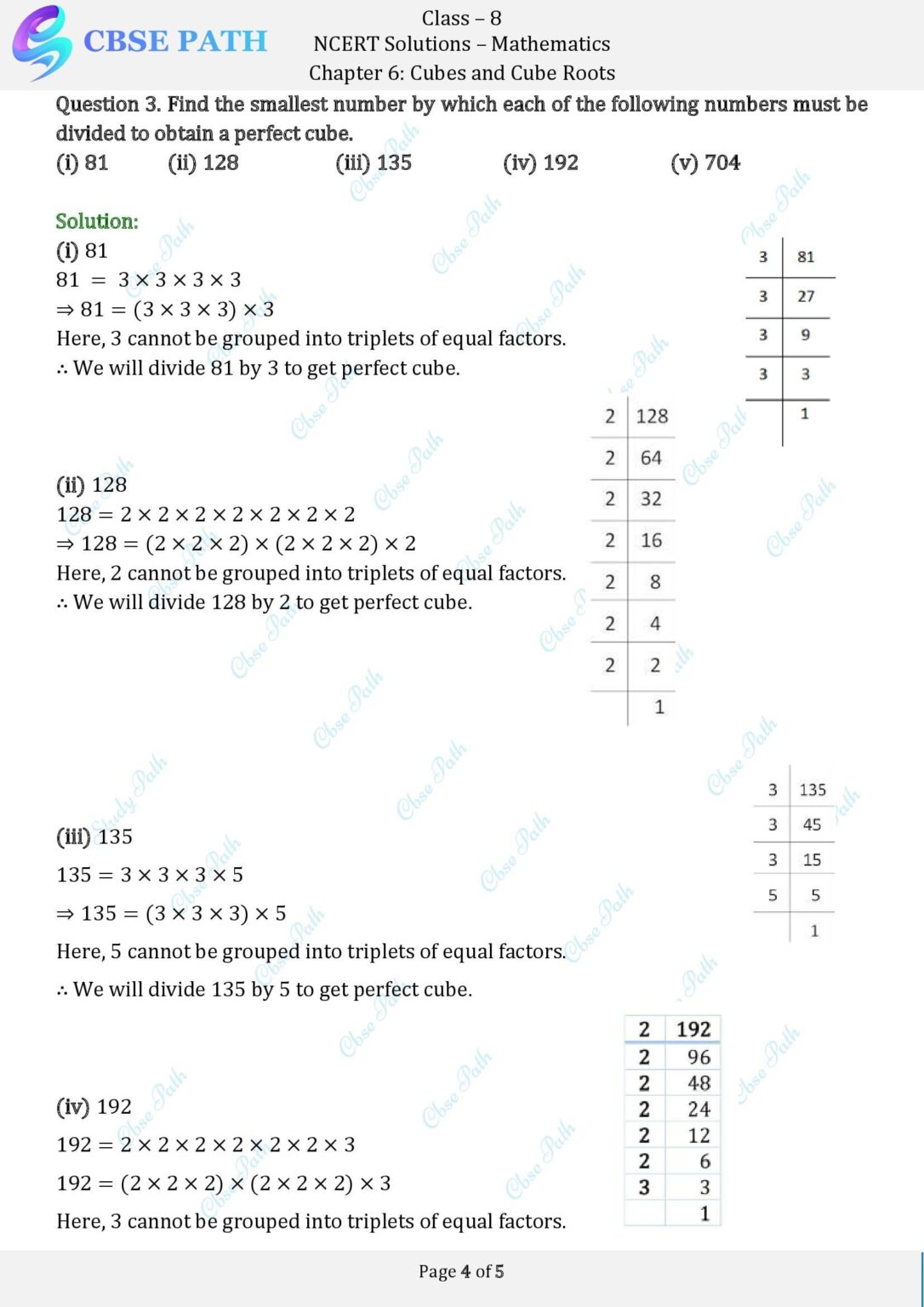 Ncert Solutions For Class 8 Maths Exercise 61 Cubes And Cube Roots Cbse Path 8588